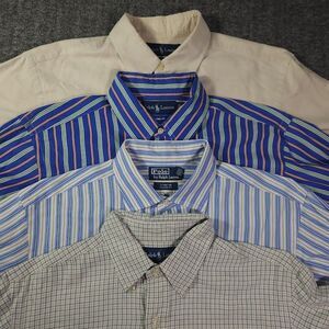 Ralph Lauren Classic Fit Button Up Shirt Mens Large Lot Of 4 Pony Preppy